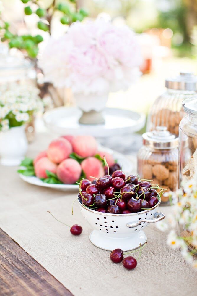 Styled welcome table with seasonal details